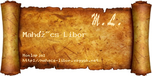Mahács Libor névjegykártya